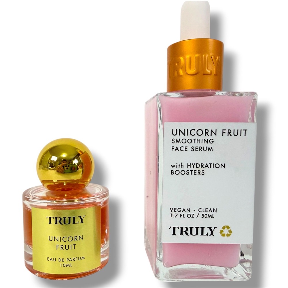 Truly Face Serum + Eau de Parfum Unicorn Fruit Smoothing Hydrating Bundle Set